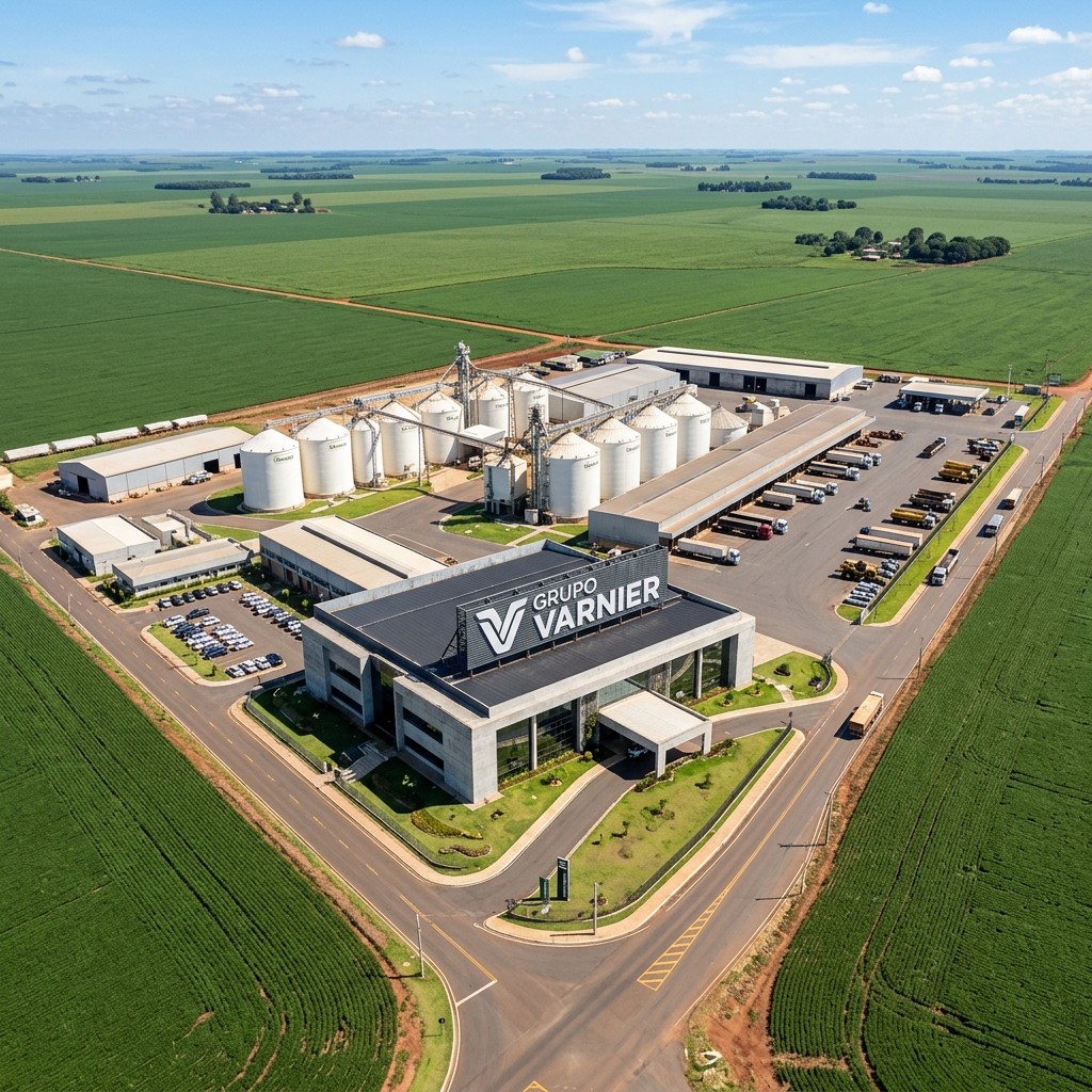 Vista aérea da Fazenda Protetor e sede — Campo Novo do Parecis, MT