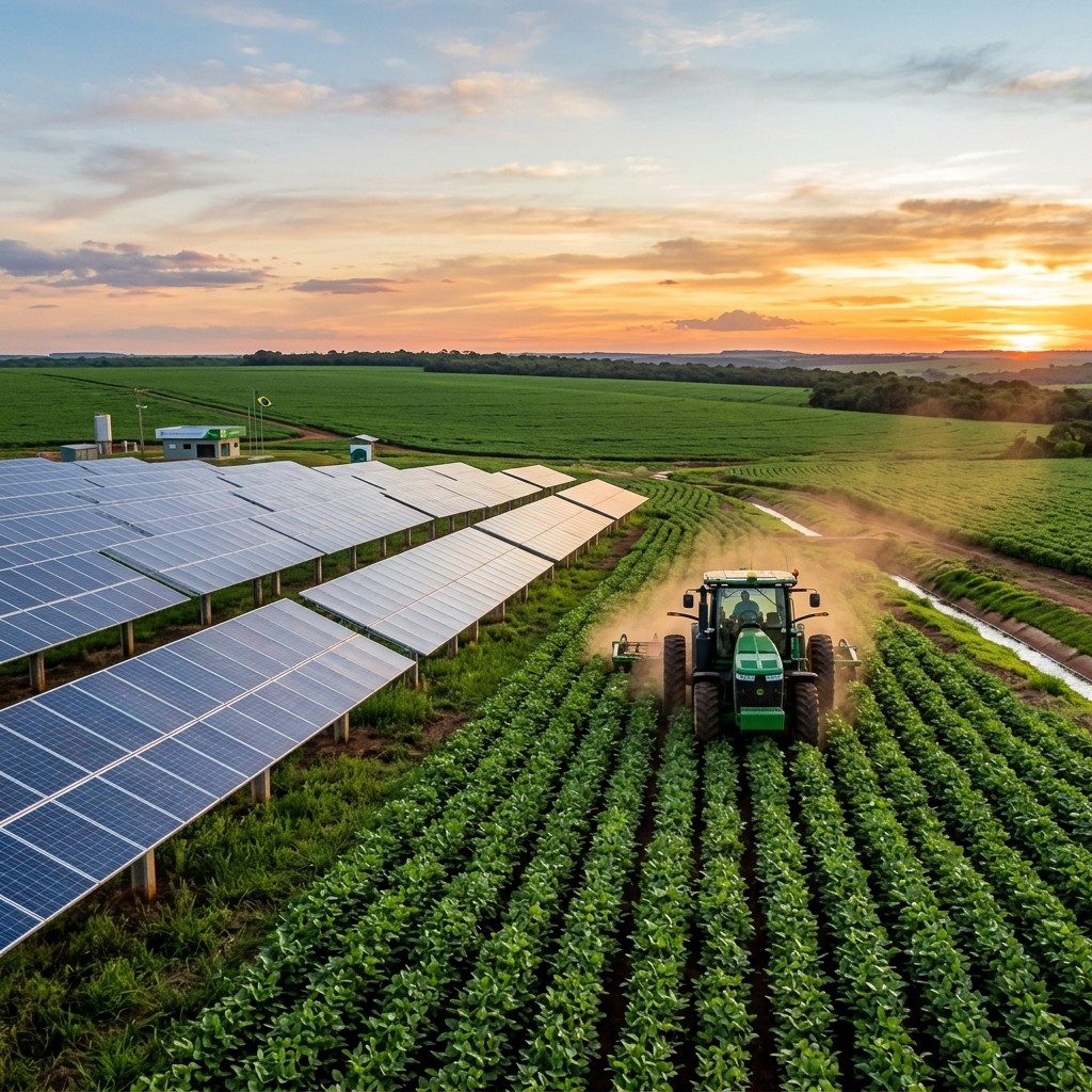 Agricultura de precisão, energias renováveis e gestão de dados no campo — sustentabilidade